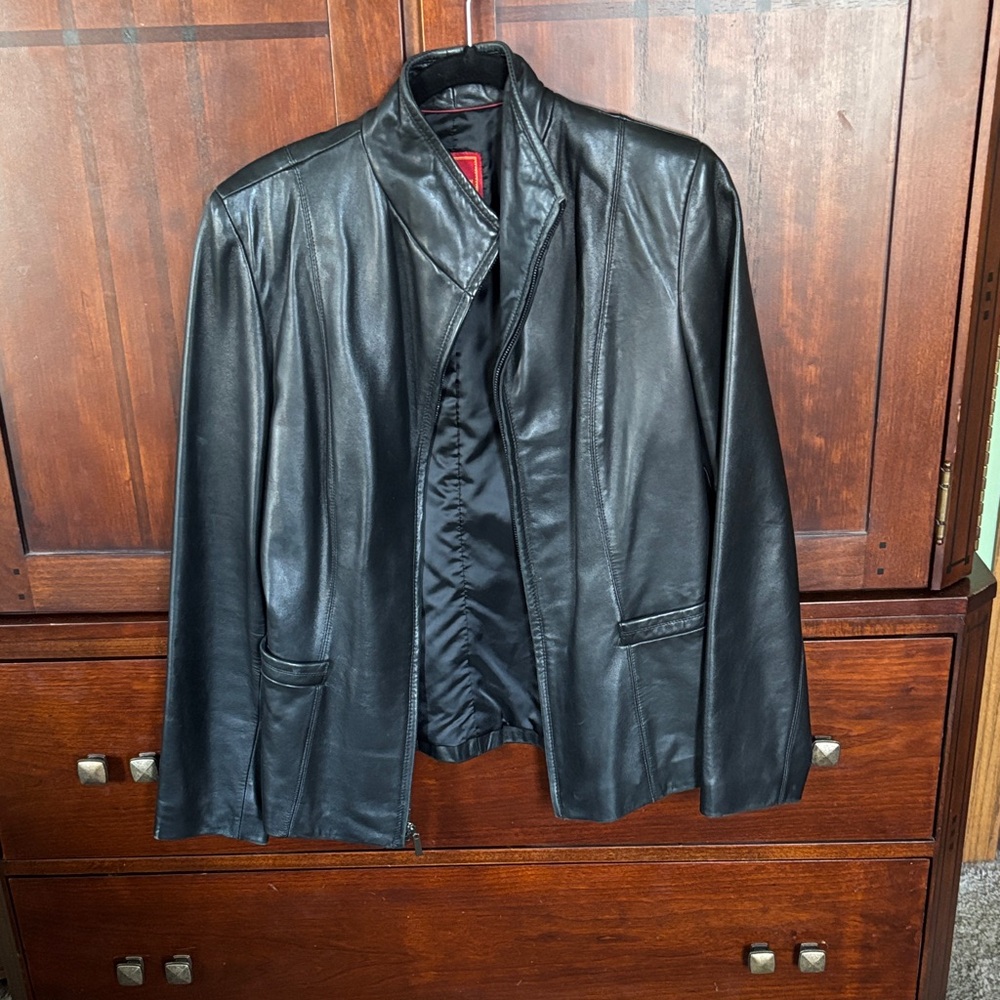 Cole Haan Black Lambskin Jacket